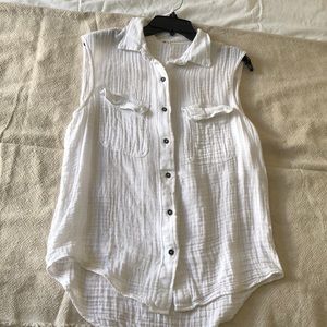 Free people button up tank -xs